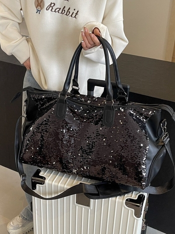 Τσάντα ταξιδιού για γυναίκες, PU υλικό, χωρητικότητα 20–35L, αδιάβροχη και επεκτάσιμη.