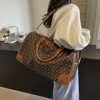 Τσάντα αποθήκευσης ταξιδιού από PU, διαπνέουσα, επένδυση πολυεστερ, αστικός στυλ