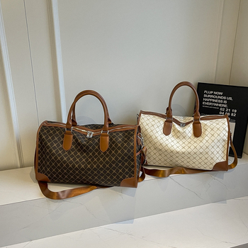 Τσάντα αποθήκευσης ταξιδιού από PU, διαπνέουσα, επένδυση πολυεστερ, αστικός στυλ