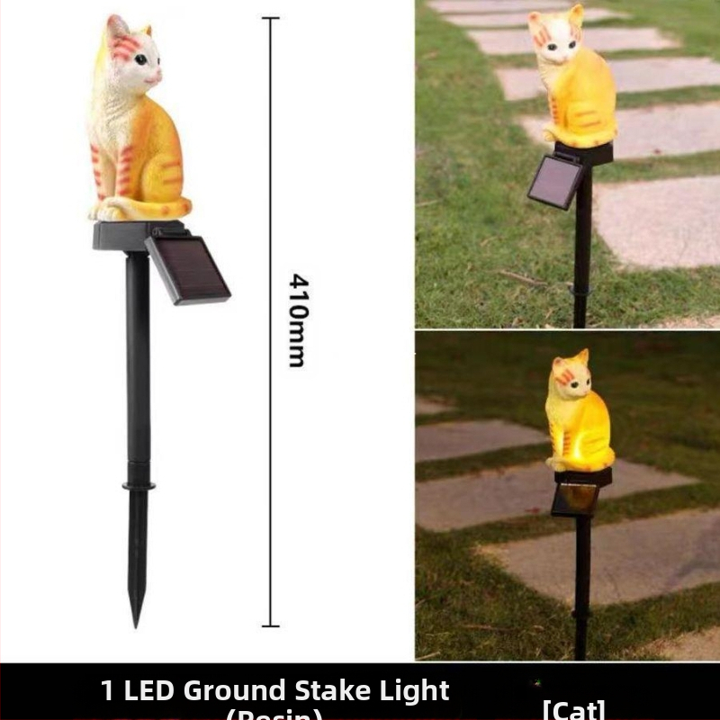 Lampa LED solară în formă de panda, din rășină, pentru exterior, iluminat decorativ pentru curte, impermeabil. LED, 0.1 W, 1.2 V, timp de iluminare 16–24 h, durată de viață 10000 h