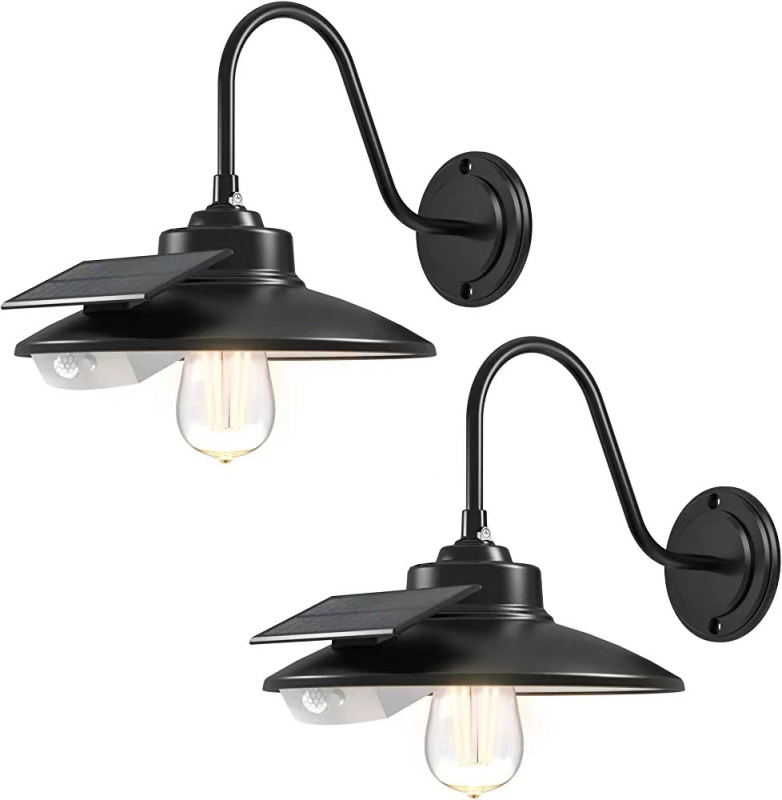 Kültéri napelemes falikar LED, IP65, 4W, 5V, élettartam több mint 40 000 óra