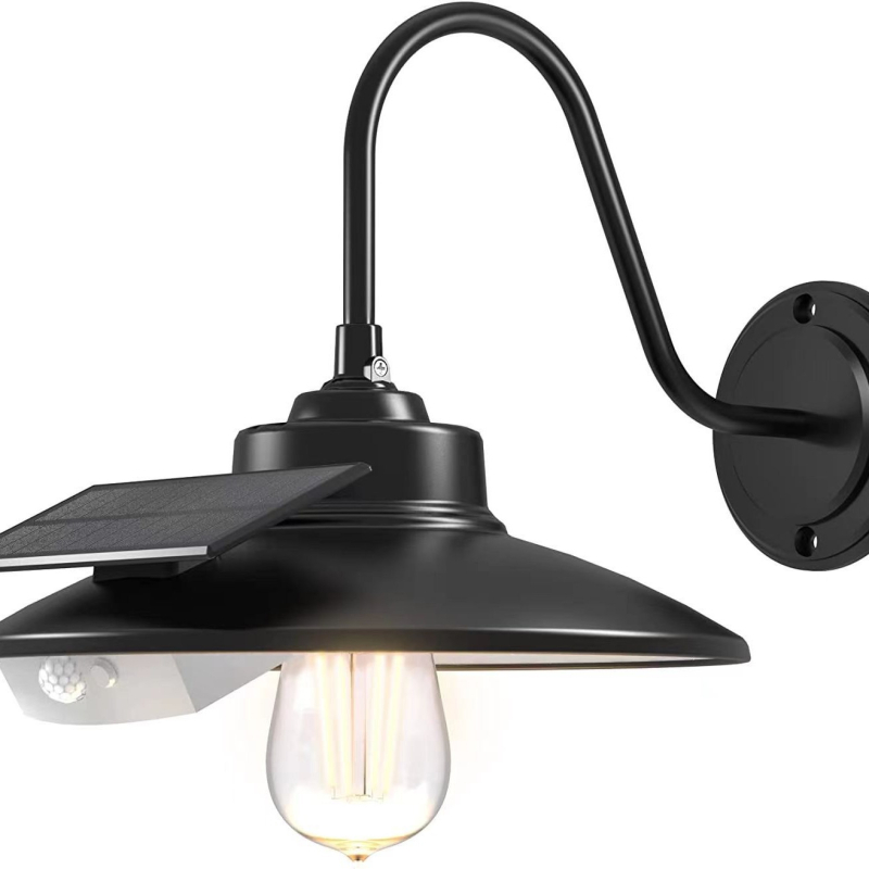 Kültéri napelemes falikar LED, IP65, 4W, 5V, élettartam több mint 40 000 óra