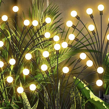 LED saulės energijos šviestuvų vėrinys lauko dekoracijoms sode, IP65 atsparus vandeniui, 0.6W kiekvienam šviestuvui