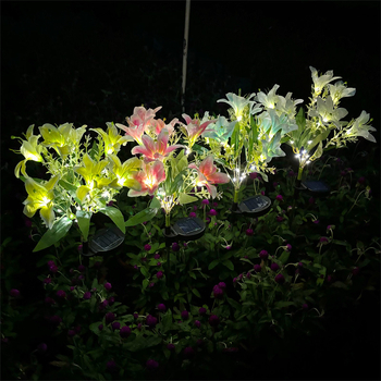 Ηλιακό φανάρι σε μορφή κρίνος για υπαίθρια χρήση, LED φως, IP65, αυτονομία 6–12 ωρών, μοντέλο ZX40029