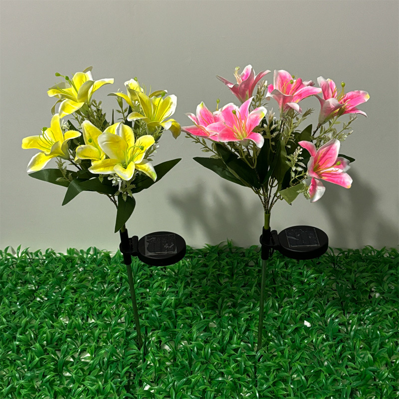 Ηλιακό φανάρι σε μορφή κρίνος για υπαίθρια χρήση, LED φως, IP65, αυτονομία 6–12 ωρών, μοντέλο ZX40029