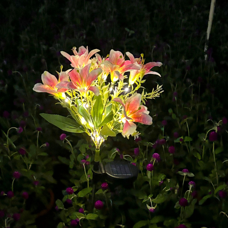 Ηλιακό φανάρι σε μορφή κρίνος για υπαίθρια χρήση, LED φως, IP65, αυτονομία 6–12 ωρών, μοντέλο ZX40029