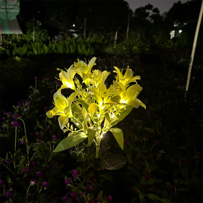 Ηλιακό φανάρι σε μορφή κρίνος για υπαίθρια χρήση, LED φως, IP65, αυτονομία 6–12 ωρών, μοντέλο ZX40029