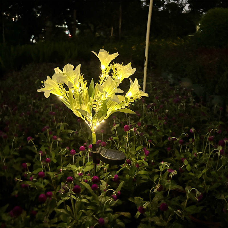 Ηλιακό φανάρι σε μορφή κρίνος για υπαίθρια χρήση, LED φως, IP65, αυτονομία 6–12 ωρών, μοντέλο ZX40029