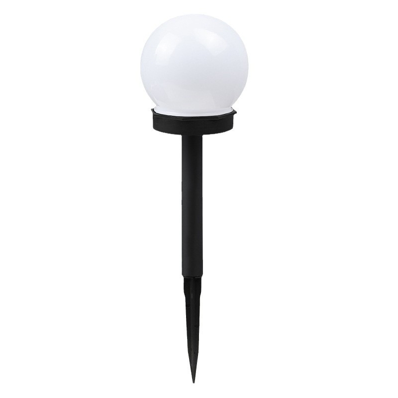 Φωτιστικό κήπων με ηλιακή ενέργεια σε σφαίρα, για εγκατάσταση στο έδαφος – LED λαμπτήρας, συνεχές φωτισμό 6–12 ώρες, διακόπτης επαγωγής