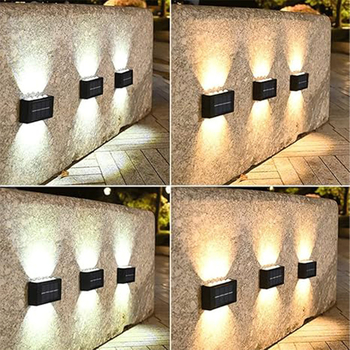 Saulės lauko sieninis šviestuvas tvorai ir kiemui su 8/10 LED, 24V, 2000 lm, 5000K, 90° šviesos pluošto kampas