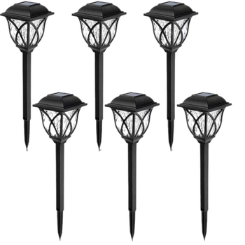 Saulės energijos lauko tinklinė lemputė sodui, IP55, modelis 119115, plastikas, dvi LED, 6–12 val. apšvietimas