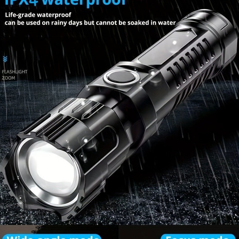 LED svjetiljka s prilagodljivim fokusom, kompaktna, 5W, 800 mAh, punjiva, 360° rotacija
