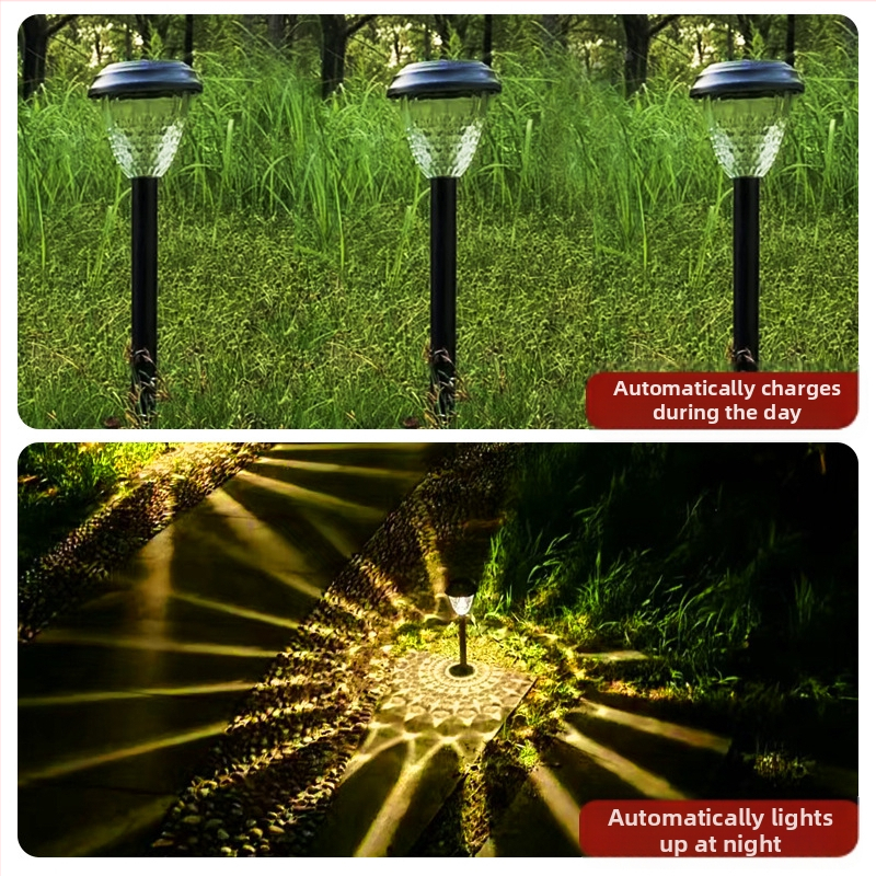 Соларна градинска светлина с форма на цвете, LED светлинен източник, модел XHDM-2408, време на светене 6–12 ч, живот 3 години, напрежение 1.2V