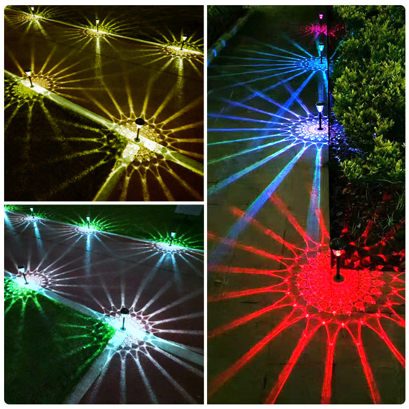 Соларна градинска светлина с форма на цвете, LED светлинен източник, модел XHDM-2408, време на светене 6–12 ч, живот 3 години, напрежение 1.2V