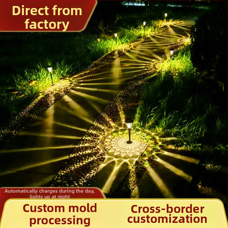 Соларна градинска светлина с форма на цвете, LED светлинен източник, модел XHDM-2408, време на светене 6–12 ч, живот 3 години, напрежение 1.2V