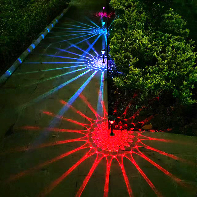 Соларна градинска светлина с форма на цвете, LED светлинен източник, модел XHDM-2408, време на светене 6–12 ч, живот 3 години, напрежение 1.2V