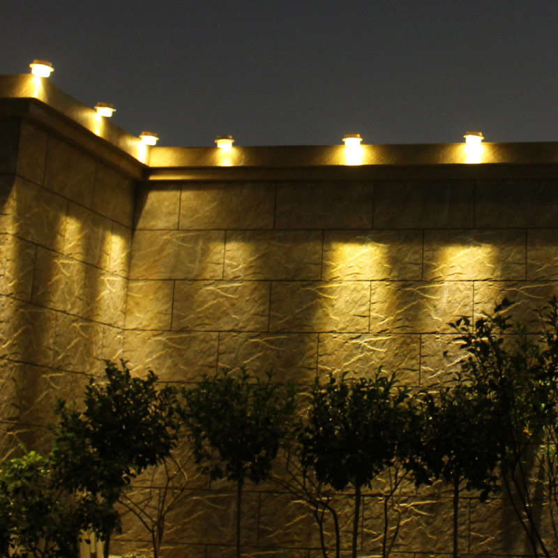 Ηλιακό εξωτερικό φωτιστικό τοίχου με 3 LED, IP65, 0.35W, 1.2V, διάρκεια ζωής 50.000 ωρών