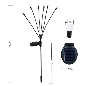 Ηλιακές φωτεινές αλυσίδες με φωτάκια – φωλιές για τον κήπο – εξωτερικός ατμοσφαιρικός φωτισμός, IP65, 4W, 1.2V, 6–12 ώρες λειτουργίας, διάρκεια ζωής 10000 h