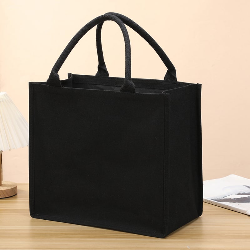 Geantă Tote din pânză, unisex, cu construcție întărită, capacitate mare, deschidere deschisă
