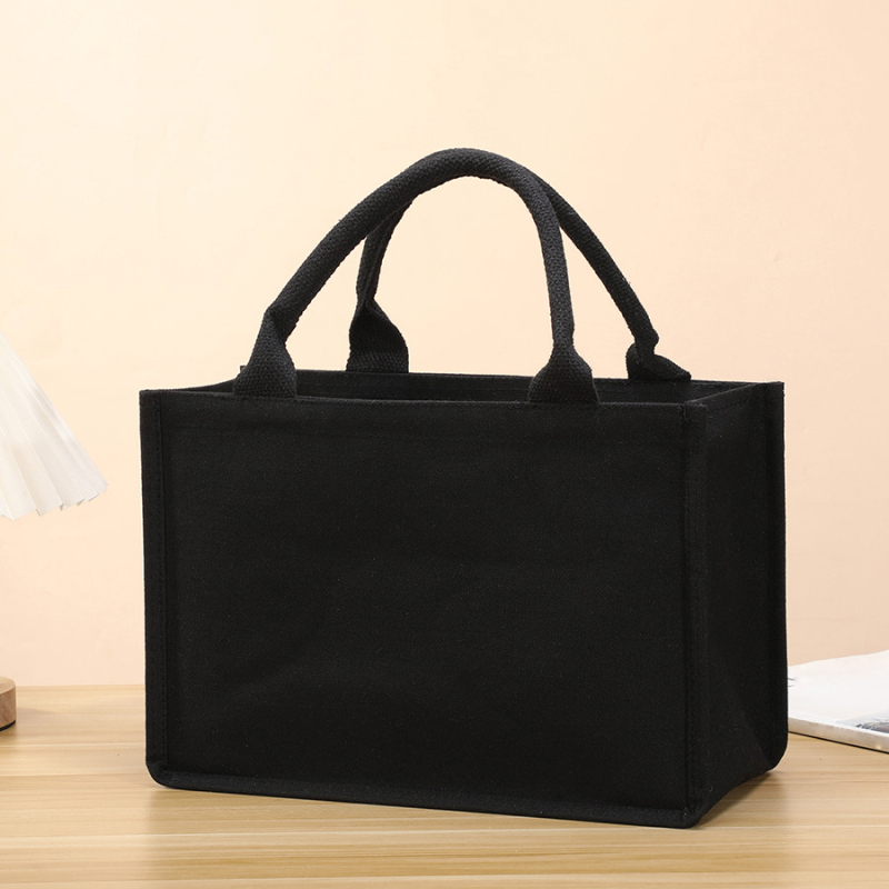 Geantă Tote din pânză, unisex, cu construcție întărită, capacitate mare, deschidere deschisă