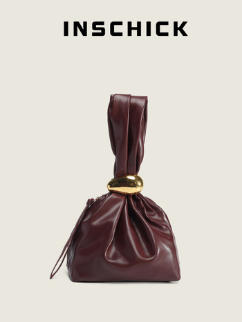 inschick PU kibiro formos rankinė, miesto minimalistinis stilius, užtrauktukas, minkšta konstrukcija, 3D išorė su PU įdėklu, PU pamušalas, viena peties dirželė