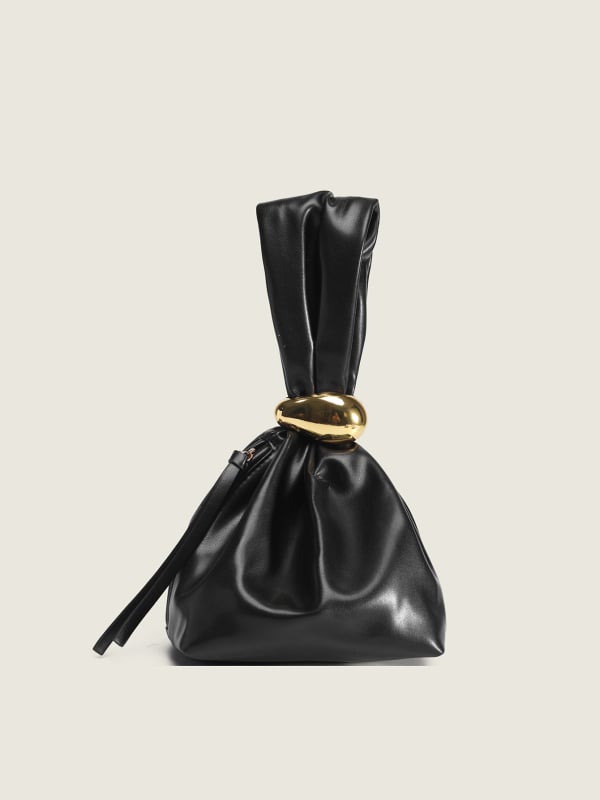 inschick PU kibiro formos rankinė, miesto minimalistinis stilius, užtrauktukas, minkšta konstrukcija, 3D išorė su PU įdėklu, PU pamušalas, viena peties dirželė