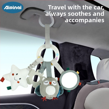Šiaurės šalių stiliaus pūkuota žaislas vežimėliui kūdikiams 0–3 metų, kabinama žaislas vežimėliui