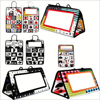 Kūdikio automobilio veidrodžio žaislas – regos lavinimas ir ankstyvas ugdymas (audinys, 0–3 metų, regėjimo plėtra, ranka-akių koordinacija, interaktyvus)