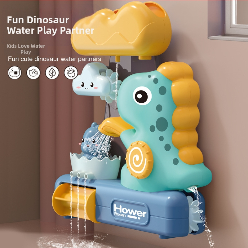 Vonios žaislai – dinozauro muzikinis sukimasis žaislas, plastmasinis vonios žaislas vaikams 4–6 metų