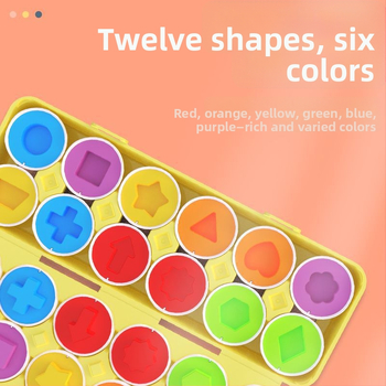 Montessori formų atitikimo kiaušinių dėlionė – plastikas, Shang Yu ženklas, daugiafunkcinė, OEM logotipo pritaikymas, tinkama vaikams 4–6 metų
