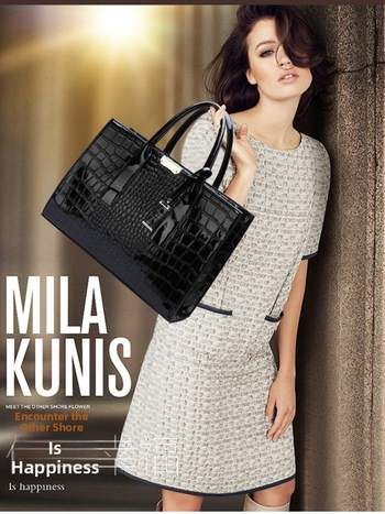 Γυναικεία PU τσάντα με μοτίβο κροκόδειλου, τύπος Tote, κλείσιμο με φερμουάρ, επένδυση πολυεστέρα