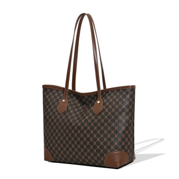 Γυναικεία τσάντα Tote, PU ύλικό, αστικός μινιμαλιστικός στυλ, οριζόντιο τετράγωνο σχήμα, εσωτερική τσέπη με φερμουάρ και θήκη για κινητό, διπλοί ιμάντες