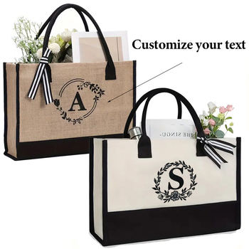 Geantă de plajă din pânză, logo personalizat, stil urban simplu, formă orizontală pătrată, deschidere deschisă, buzunar ID interior