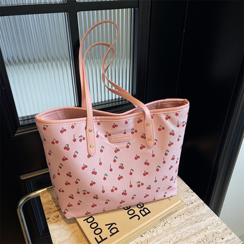 Grapefruit Tote τσάντα σε αστικό μινιμαλιστικό ύφος, PU υλικό, οριζόντια τετράγωνο σχήμα, άνοιγμα με φερμουάρ