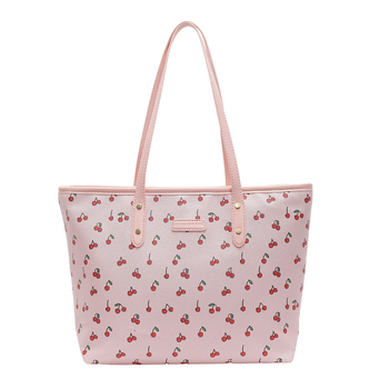 Grapefruit Tote τσάντα σε αστικό μινιμαλιστικό ύφος, PU υλικό, οριζόντια τετράγωνο σχήμα, άνοιγμα με φερμουάρ