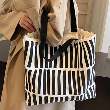 Платнена чанта за рамо с цип, урбан стил, без подплата, вертикална квадратна форма, вътрешен джоб