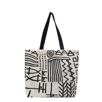 Платнена чанта за рамо с цип, урбан стил, без подплата, вертикална квадратна форма, вътрешен джоб