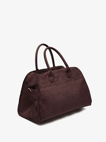 Geantă tote din catifea, stil Boston, cu fermoar, formă de pernă, buzunare interioare (buzunar cu fermoar, buzunar pentru telefon, buzunar pentru ID) — stil urban minimalist