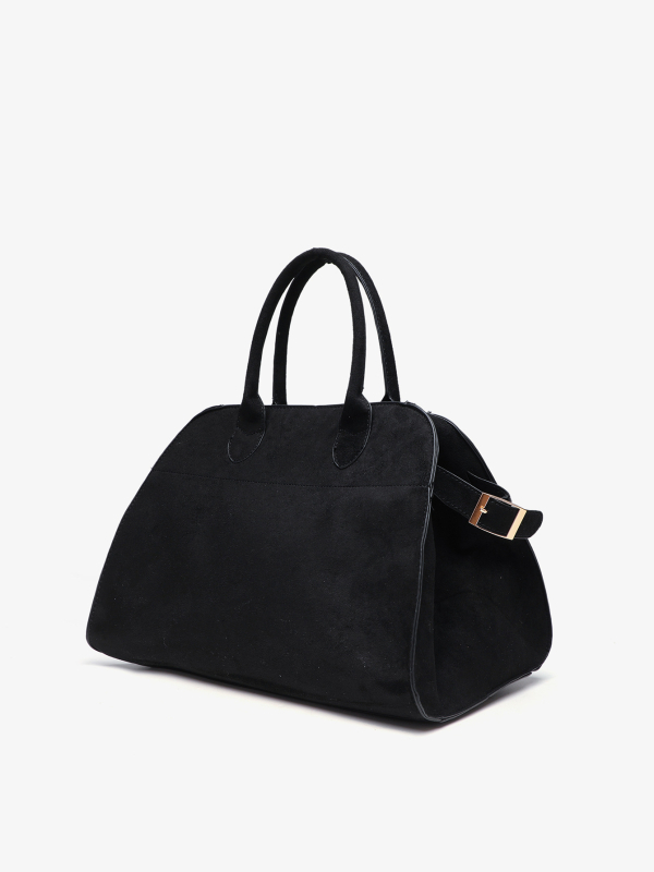 Geantă tote din catifea, stil Boston, cu fermoar, formă de pernă, buzunare interioare (buzunar cu fermoar, buzunar pentru telefon, buzunar pentru ID) — stil urban minimalist