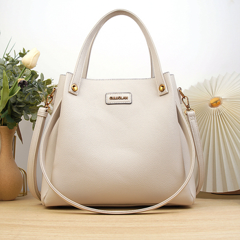 Gulolan PU Tote τσάντα — κατακόρυφη τετράγωνη μορφή, λαμιναρισμένη θήκη με φερμουάρ, φθινοπωρινή σεζόν 2024