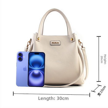 Gulolan PU Tote τσάντα — κατακόρυφη τετράγωνη μορφή, λαμιναρισμένη θήκη με φερμουάρ, φθινοπωρινή σεζόν 2024