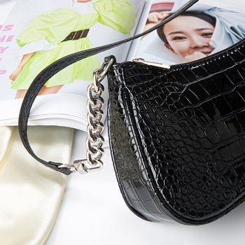 PU μίνι τετράγωνη τσάντα ώμου με φερμουάρ, επένδυση από συνθετικό δέρμα, εσωτερική θήκη, μαλακή κατασκευή