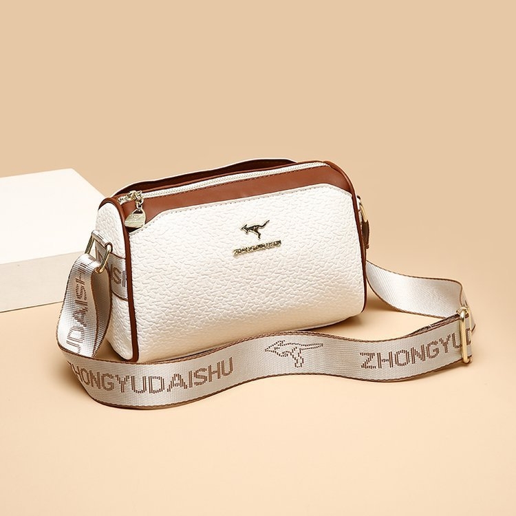 Geantă de umăr din PU, stil casual Japonez-Coreean, geantă locomotive, închidere cu fermoar, căptușeală poliester