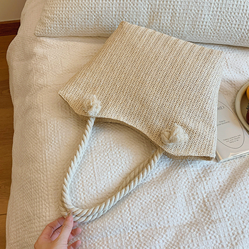 Τσάντα Tote PVC, Ανοικτή στην κορυφή, Μαλακή υφή, Εσωτερική επένδυση από νάιλον, Οριζόντιο τετράγωνο σχήμα