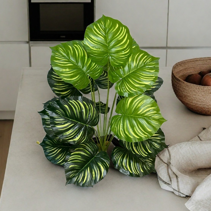 Mākslīgais arbūza lapu augs – 12-lapu, 18-lapu un 24-lapu varianti – mīksts PVC, veidošana un injekcijas formēšana