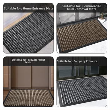 Polipropileninis kilimėlis grindims su reljefu dizainu, neslystantis, sugeria vandenį, atsparus dilimui, tinkamas vidaus ir lauko naudojimui, lengvai valomas, stačiakampio formos