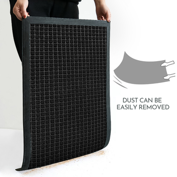 Polipropileninis kilimėlis grindims su reljefu dizainu, neslystantis, sugeria vandenį, atsparus dilimui, tinkamas vidaus ir lauko naudojimui, lengvai valomas, stačiakampio formos