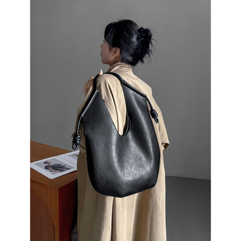 Gu fan Corduroy Tote Τσάντα — μινιμαλιστικό στυλ mix-and-match, επένδυση από συνθετικό δέρμα μικροϊνών, μαγνητικό κούμπωμα, μεταφορά στον ώμο/μασχάλη