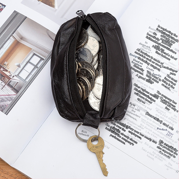 Monetos piniginė iš PU odos, vienos spalvos, 1 sulankstymas, modelis QN001, prekės ženklas Minette