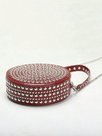 Τσάντα crossbody με κυλινδρικό στυλ και οβάλ σχήμα, υλικό PU, φερμουάρ, εσωτερικές θήκες για κινητό και ταυτότητα